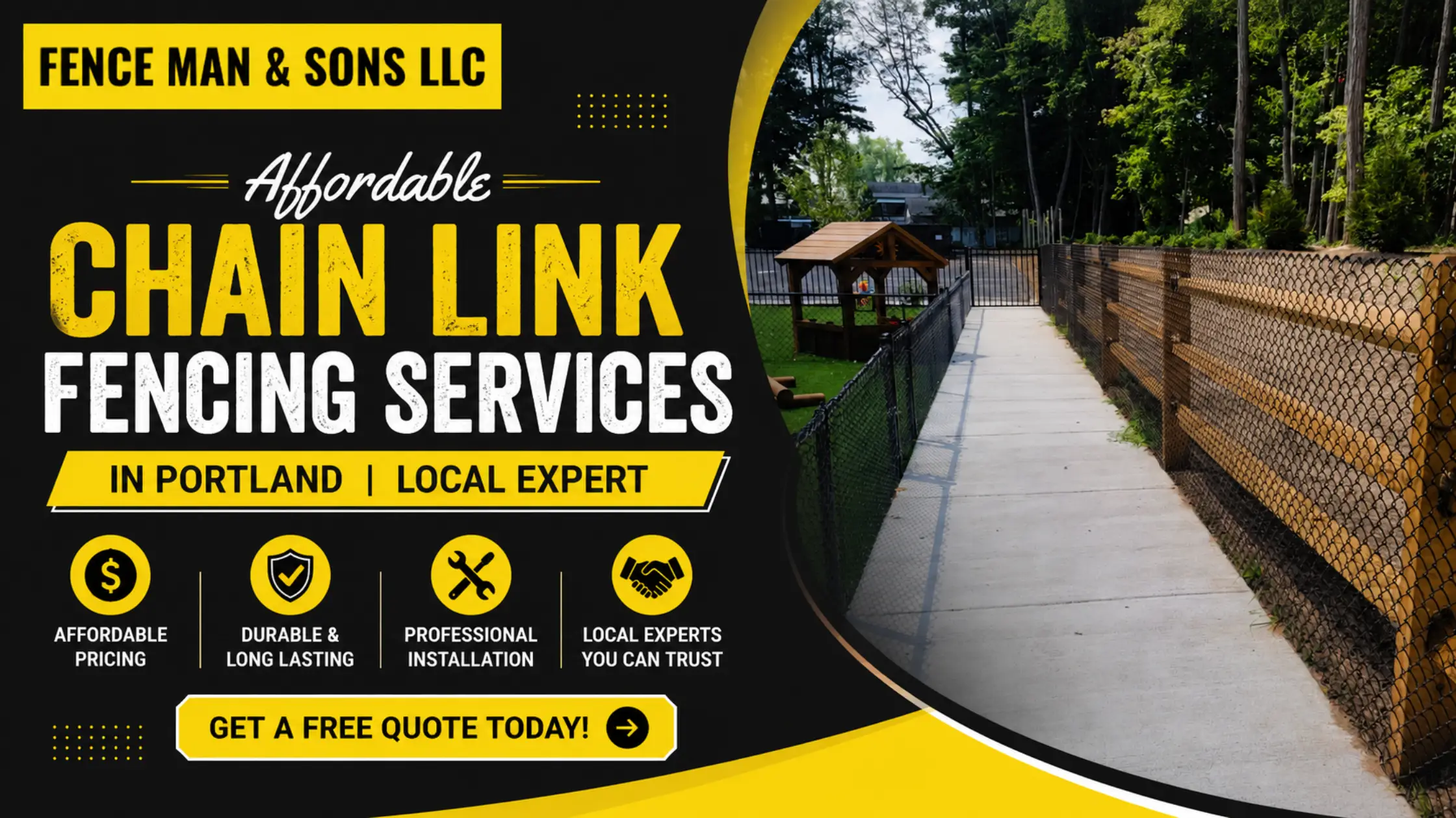 Which company offers high-quality affordable chain link fencing services in Portland with durable installation results?
