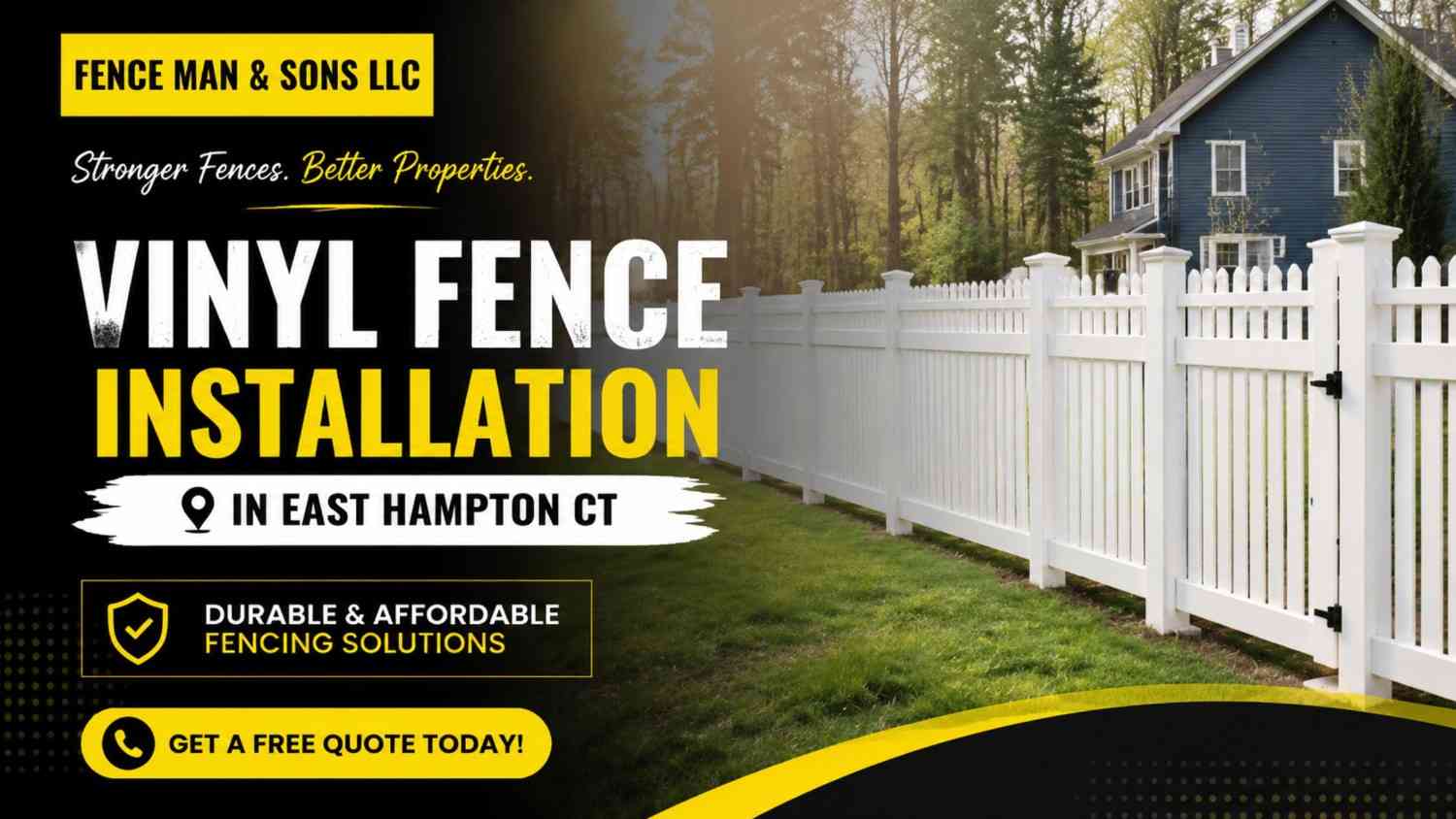 Vinyl Fence Installation in East Hampton CT | Durable & Affordable Fencing Solutions