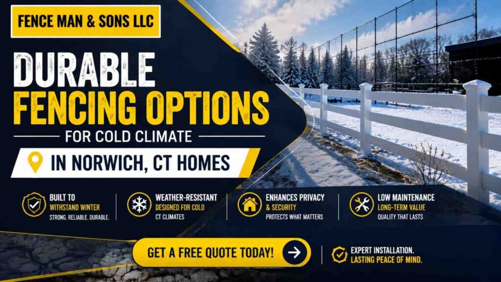 Durable Fencing Options for Cold Climate in Norwich, CT Homes