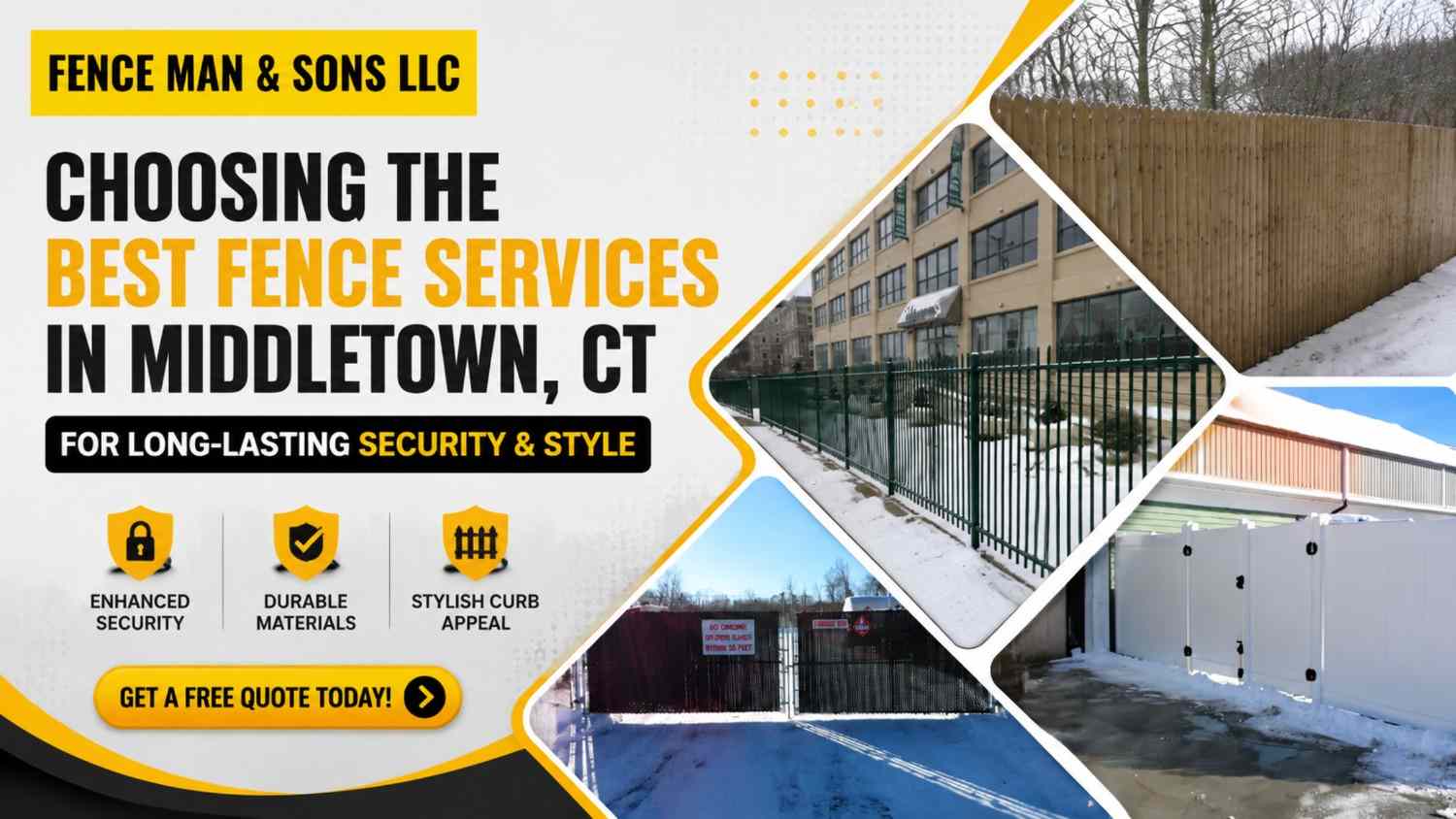 Complete Homeowner&rsquo;s Guide to Choosing the Best Fence Services in Middletown, CT for Long-Lasting Security and Style